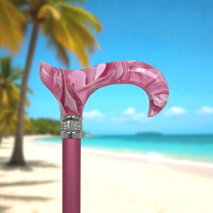 Pink Diamond and Pearl Series with White Rhinestones Cane, Non folding, elegance fashion canes, walking cane for women, bling cane, bling