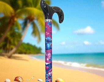 Custom Cartoon Photo Walking Cane: Personalized Aluminum Adjustable Cane