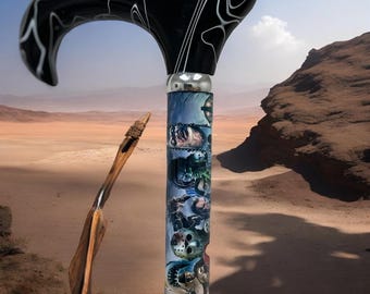 Halloween Movie Character Walking Cane: Custom Adjustable Aluminum Cane