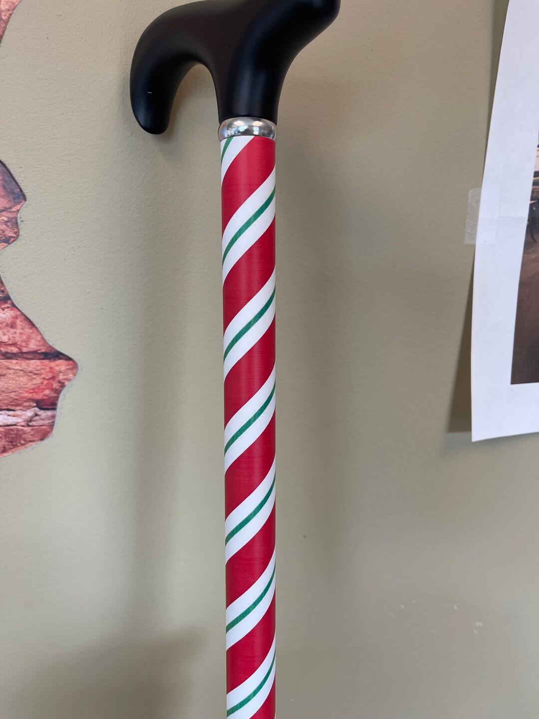 Candy Cane Walking Cane Custom Canes Canes Unique Canes Etsy UK