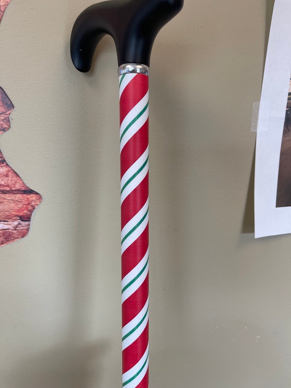 Candy Cane Walking Cane Custom Canes Canes Unique Canes Etsy