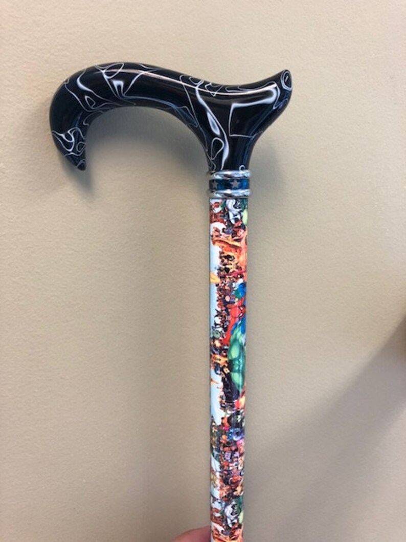 Custom Cane Made With Lou's Pictures Canes Walking Cane Etsy