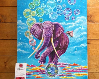 Grosshandel Diy Acrylbild Durch Zahlen Elefant Malerei Kalligraphie