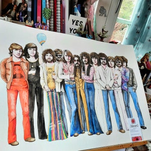 ELO Electric Light Orchestra Jeff Lynne party original art print image 2