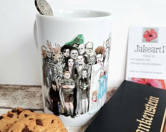 Monsters horror mug original art print mug