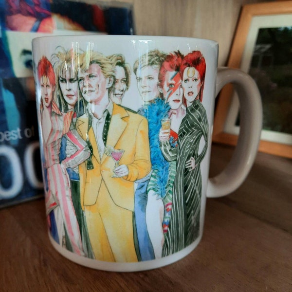 David Bowie china mug original art print mug