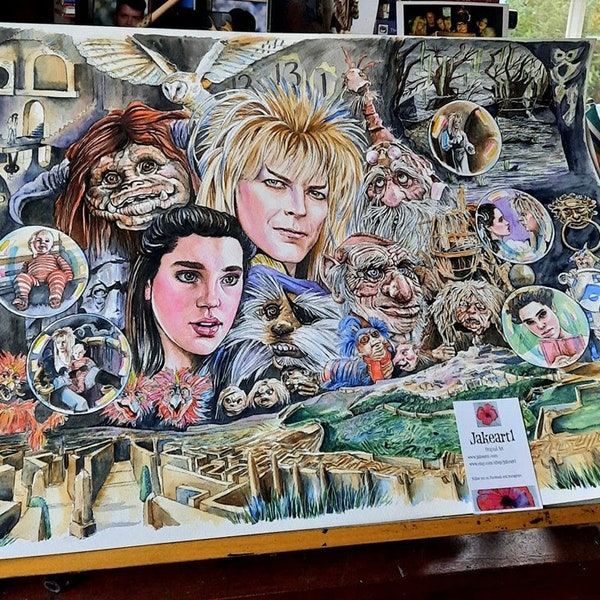 David Bowie Labyrinth Jareth Goblin King original art print