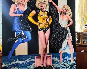 Blondie Debbie Harry original art canvas painting
