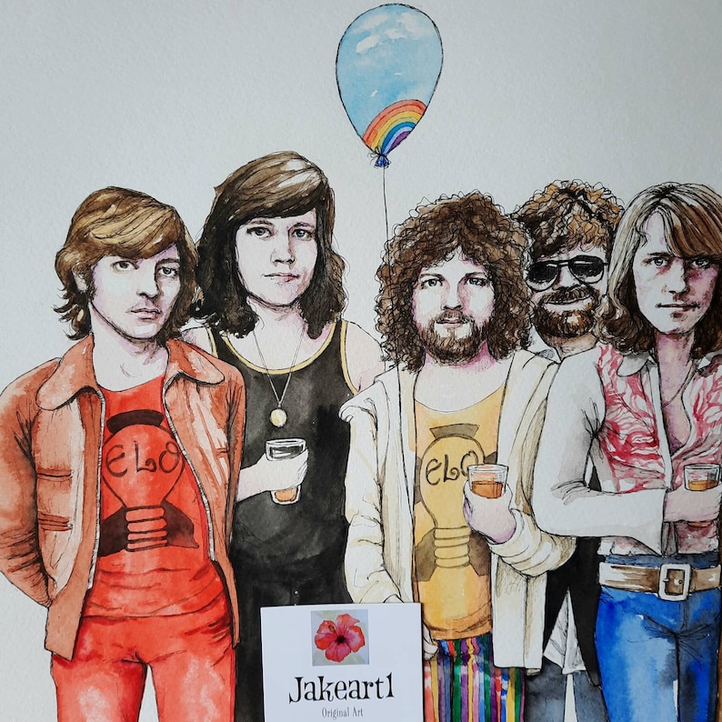 ELO Electric Light Orchestra Jeff Lynne party original art print image 3