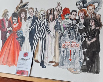 Beetlejuice Tim Burton film original art print