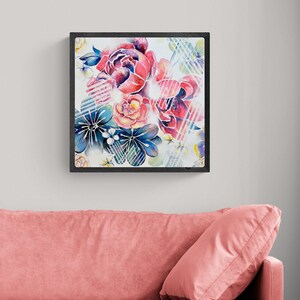 Pfingstrose Malerei, Original Kunstwerk, Moderne Blumen Kunst