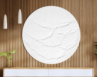 White Textured 3D painting for Home Decor