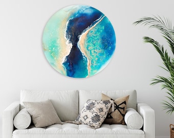 Ocean Dreams: Abstract Seascape Original Painting for Home Decor