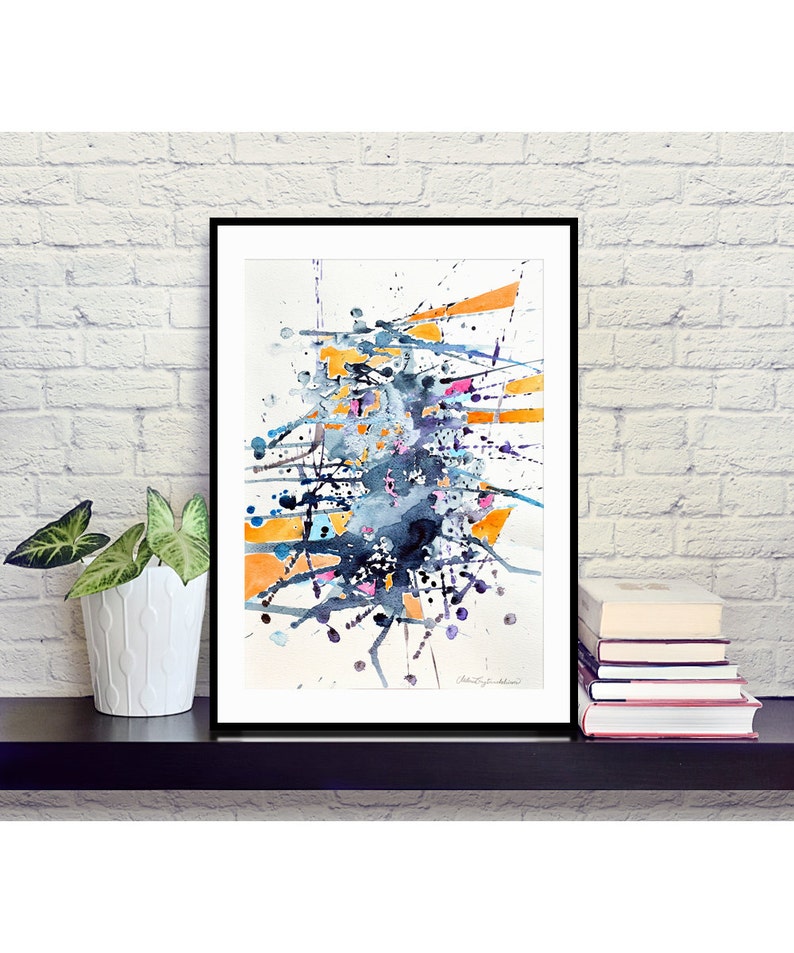 Abstract Digital Art Print on Paper, sizes: 12x16/30x40 cm, 20x28/50x70 cm image 1