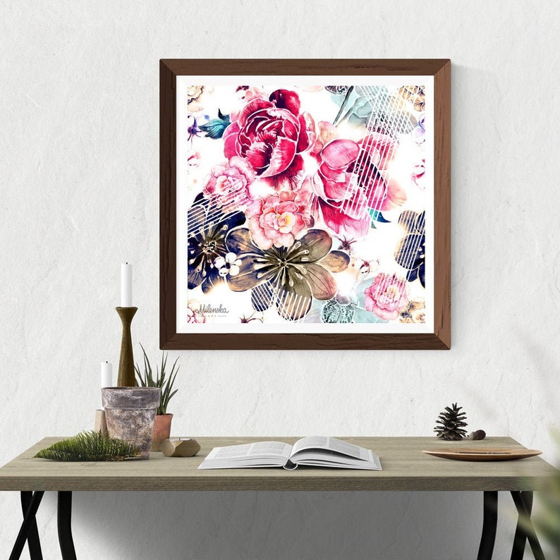 Peony Painting Fine Art Print for Home Decoration image 1