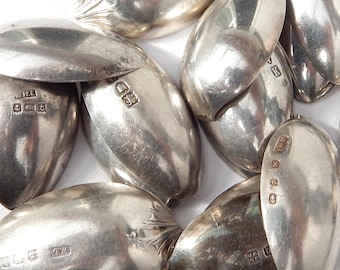 10 x Silber Löffel Schalen - Anhänger machen Lieferung - Englisch Antike und Vintage punziert Silber Teelöffel Schalen