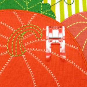 5MM Clear Plastic Open Toe Satin Stitch Applique Embroidery Presser Foot Attachment for Viking HuskyStar H Class Sewing Machine