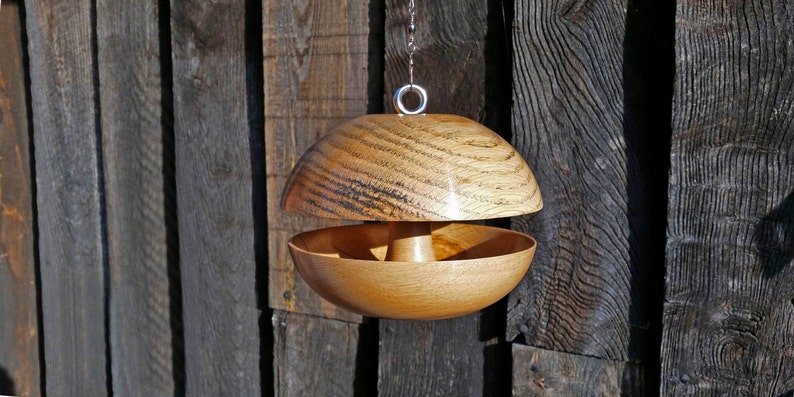 Oak Wide Applecore Bird feeder image 1