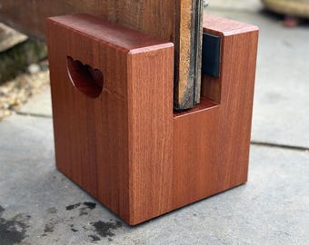 Sapele Door stop with a slot for Patio | Bifold doors