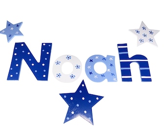 Great wooden letters for children&#39;s room door, star - by FLoPHi