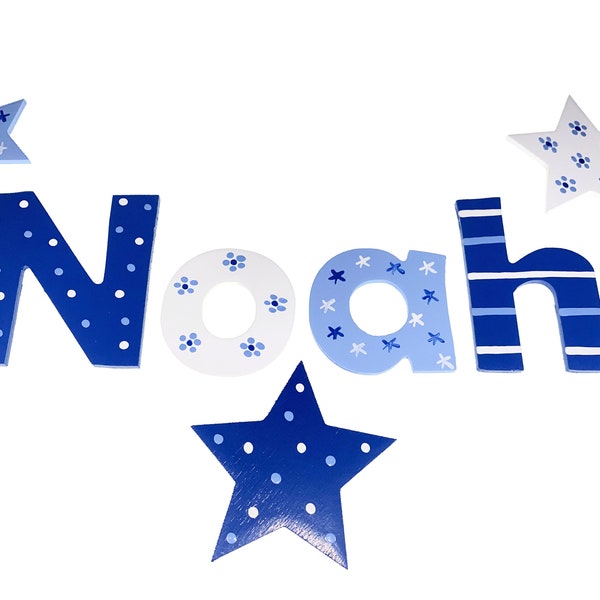 Great wooden letters for children's room door, star - by FLoPHi