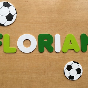 Wooden letters for nursery door, design football - by FLoPHi