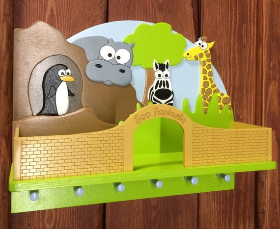 Tolle Kinder Garderobe Mit Ablage Zoo Von Flophi Etsy