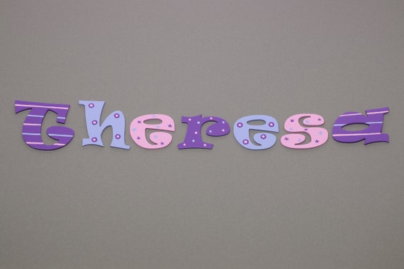 wooden letters for nursery door