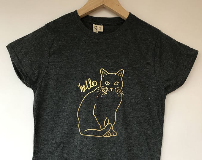 Hello cat ladies' tshirt // cat print clothes // gifts Etsy
