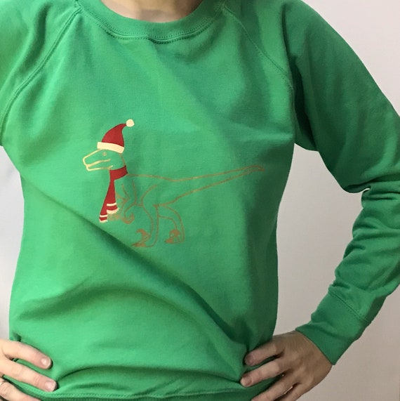 velociraptor christmas sweater