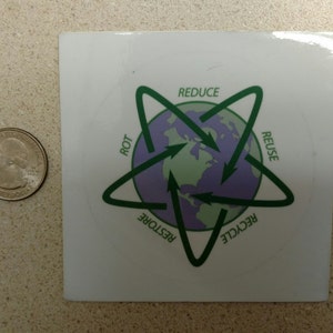 Environmentalist to the fifth degree - Full color vinyl sticker - 3 inch diameter