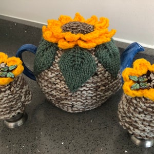 Sunny Breakfast Set For Two, Tea Cosy And Egg Cosies