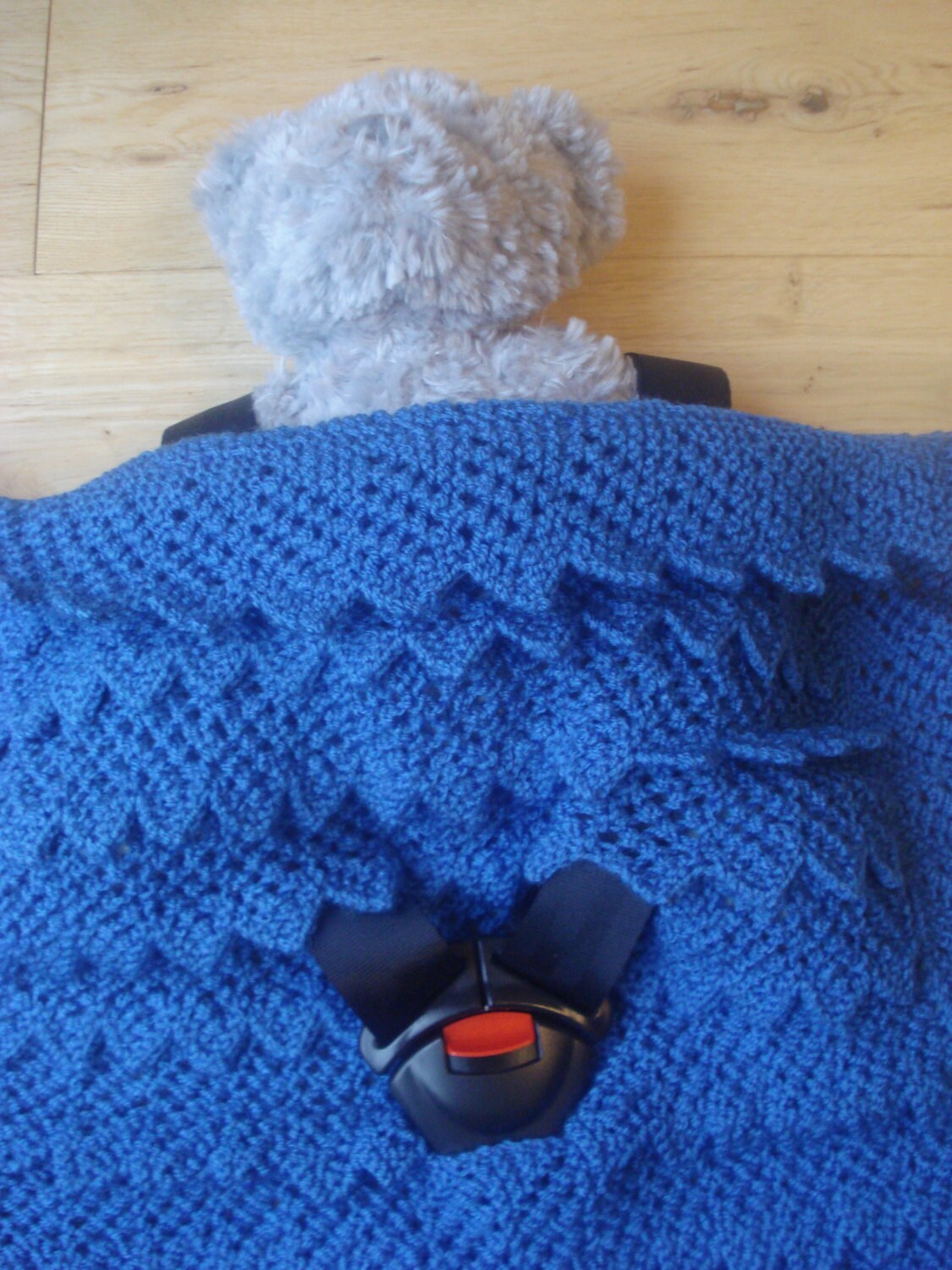 Navy Blue Blanket Made With Layers of Knitted Lace for Car Etsy Israel