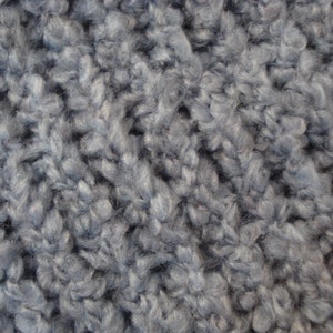 Hand Knitted In Poodle Yarn Grey Neck Warmer Cowl Great Gift image 4