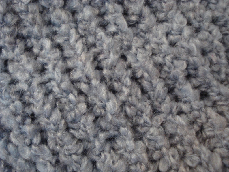 Hand Knitted In Poodle Yarn Grey Neck Warmer Cowl Great Gift image 4