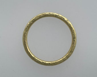 Textured 18k solid gold ring