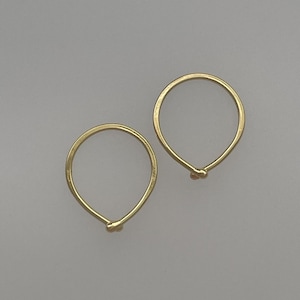 18k solide goldene Mini-Loop-Ohrringe