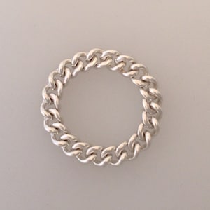 Silver chain ring