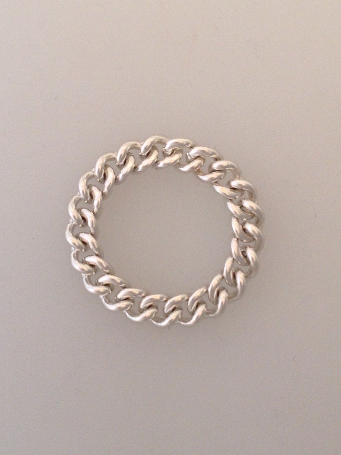 Silver Chain Ring Made Of Stainless Steel