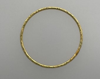 Hammered 18k solid gold stacking ring