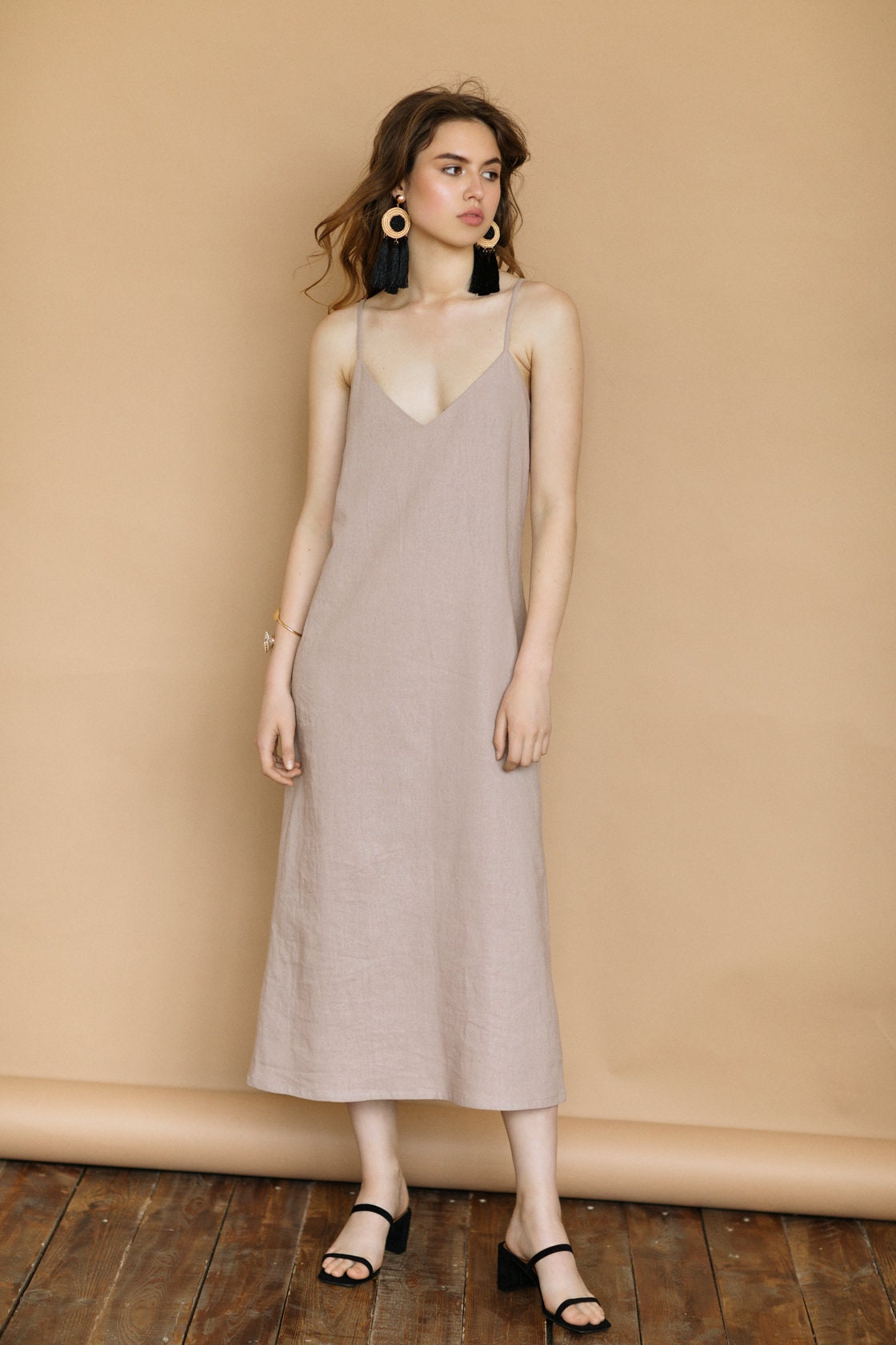Linen slip dress / Summer linen dress Etsy