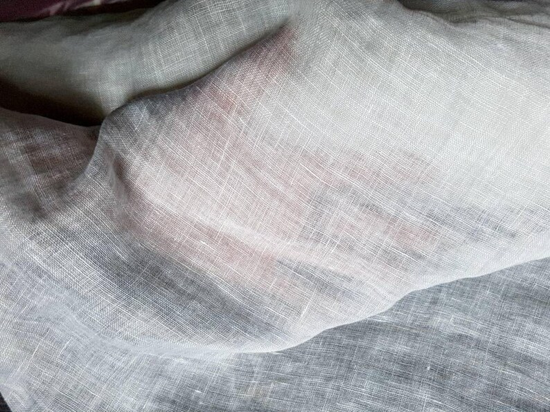 140cm 54 linen light linen by the yard white linen for curtains Sheer white linen fabric by the meter linen curtain fabric