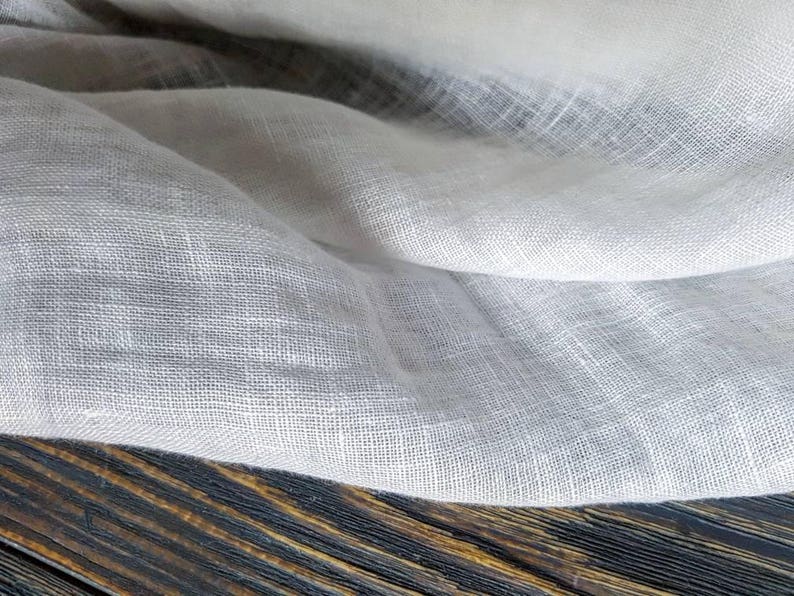 140cm 54 linen light linen by the yard white linen for curtains Sheer white linen fabric by the meter linen curtain fabric