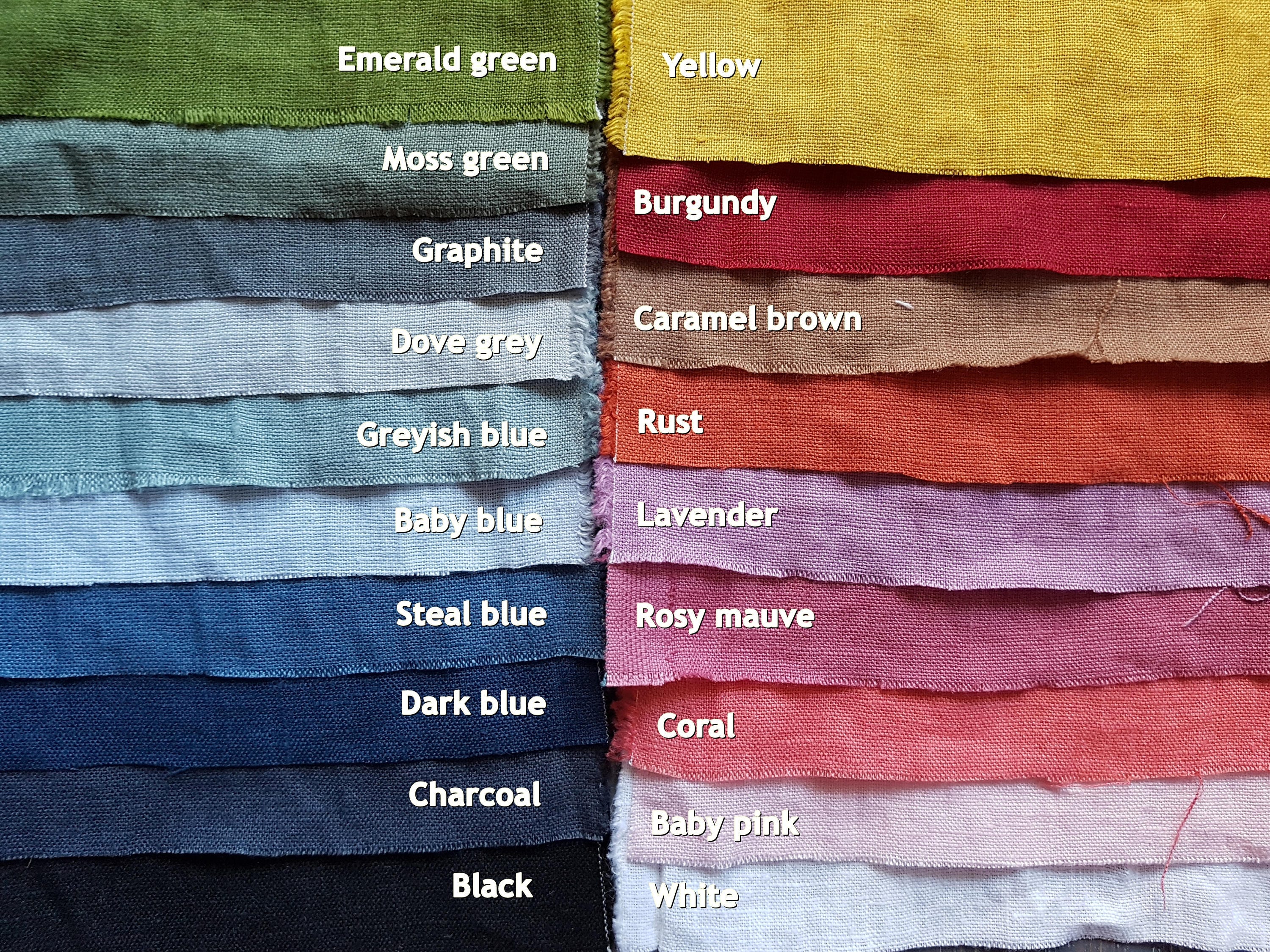 Softened emerald green linen fabric by the meter natural Etsy