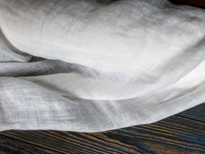140cm 54 linen light linen by the yard white linen for curtains Sheer white linen fabric by the meter linen curtain fabric