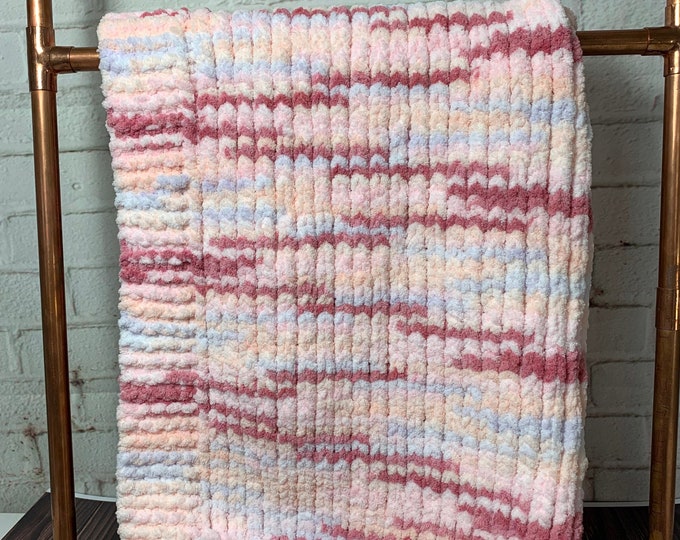 Cozy Hand Knit Pet Blanket | Pink Pet Blanket | Handmade Gifts For Pets | Knitted Cat Blanket | Cat Bed | Small Dog Blanket | Gifts for Pets