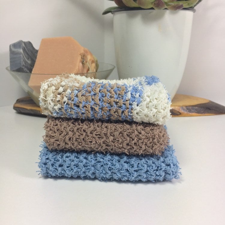 Knit Scrubby Washcloth Knit Scrubby Dishcloth Ready To Ship