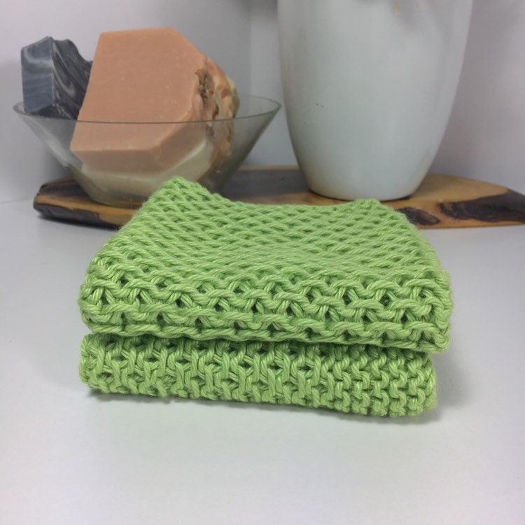 Knit cotton washcloth / pima cotton washcloth / luxury washcloth / spa