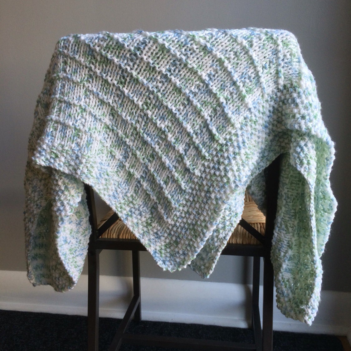 Knit baby blanket / new baby gift / made in Canada ...
