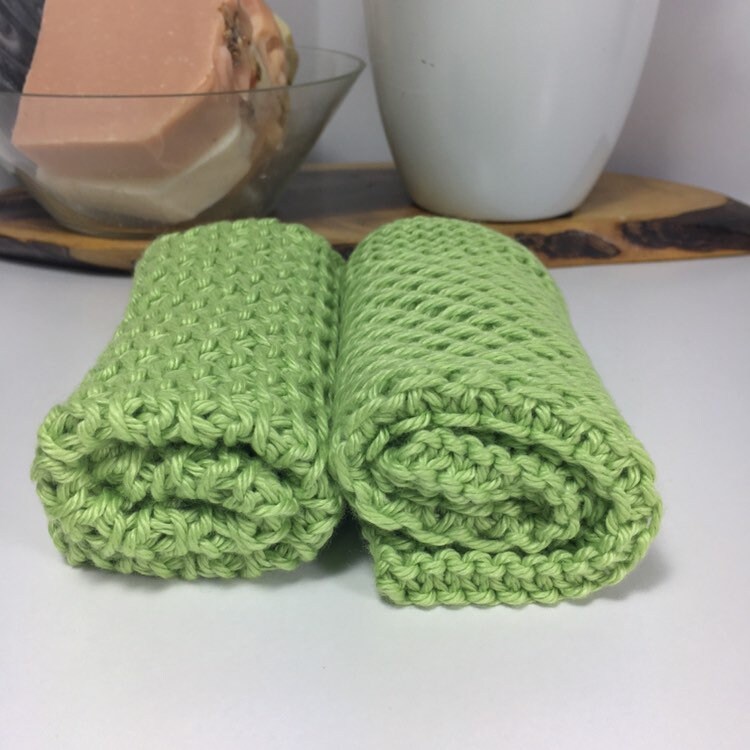 Knit cotton washcloth / pima cotton washcloth / luxury washcloth / spa